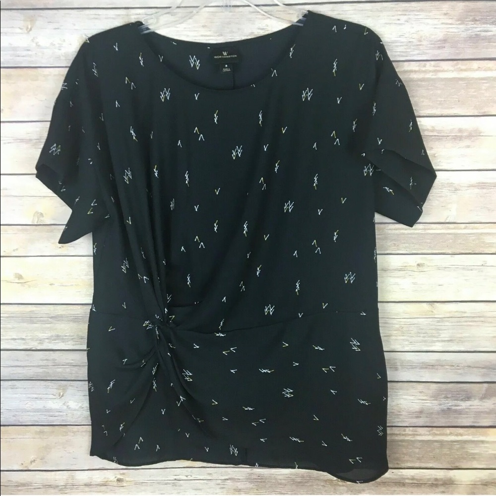 Worthington Women's Blouse Short Sleeve SZ M